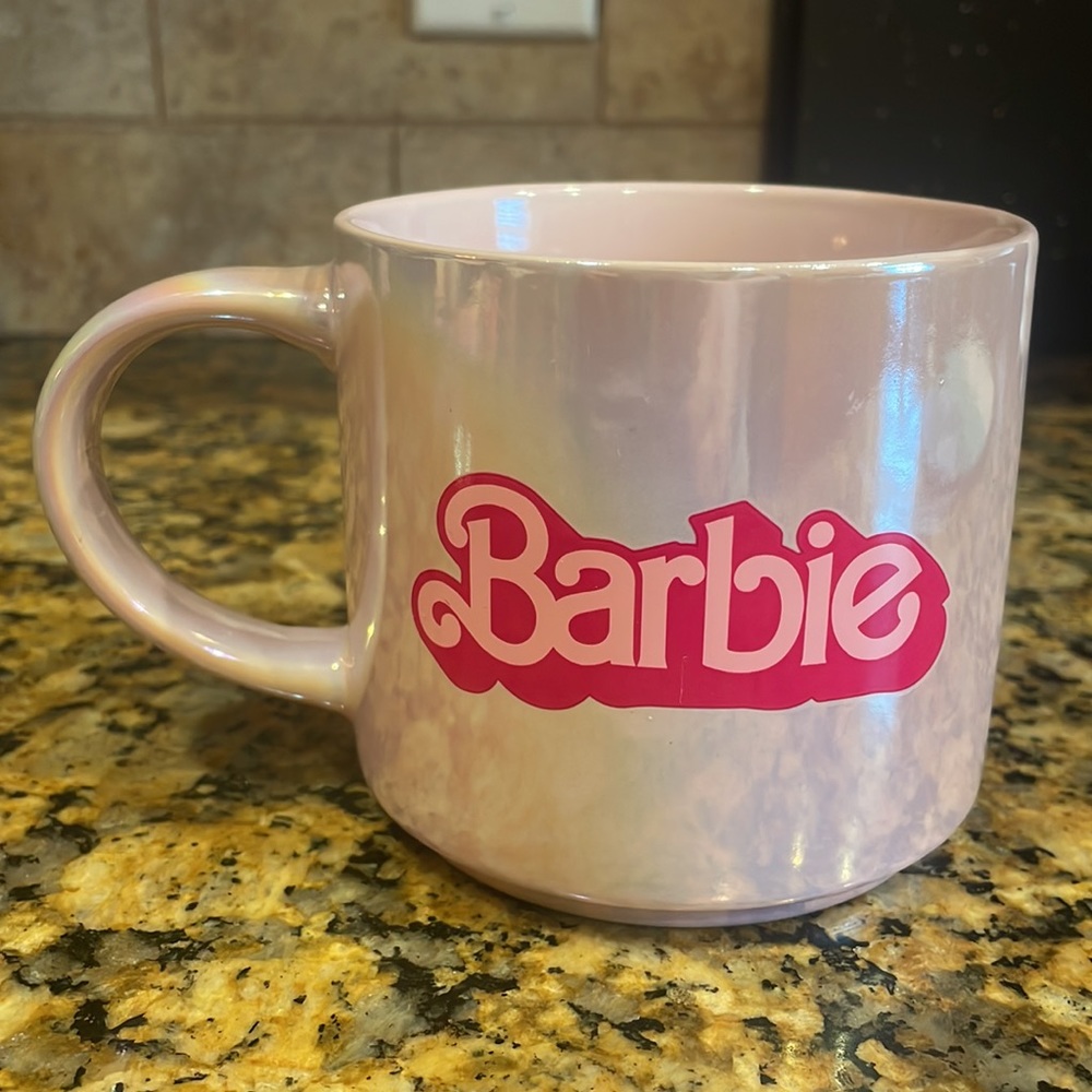 Barbie Stoneware Pearl Pink 15oz Coffee Mug - Picture 5 of 5